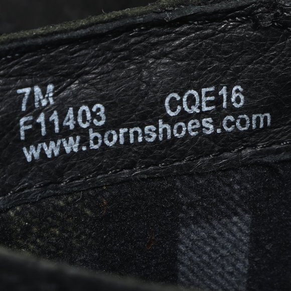 Born Trinculo Buckle Cross-strap Heeled Boots Leather Ankle Bootie Sz W7 Black - Picture 12 of 16